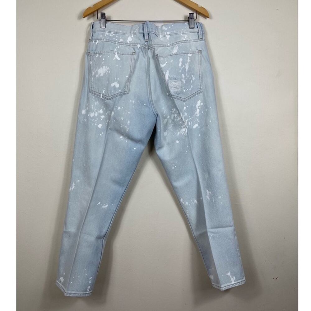 New FRAME Le Piper High Waist Straight Leg Jeans Caribbean Spray Women's Size 30 - Picture 3 of 10